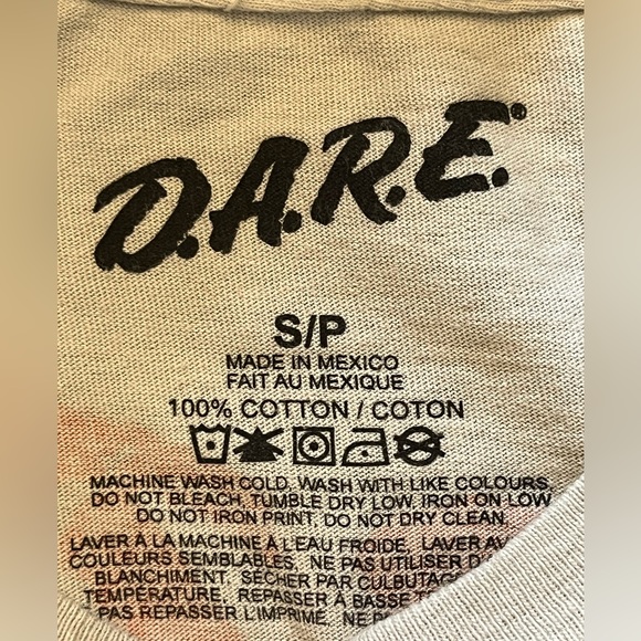 D.A.R.E to Keep Kids off Drugs short sleeve gray t-shirt nostalgic, gray red S - Picture 6 of 6